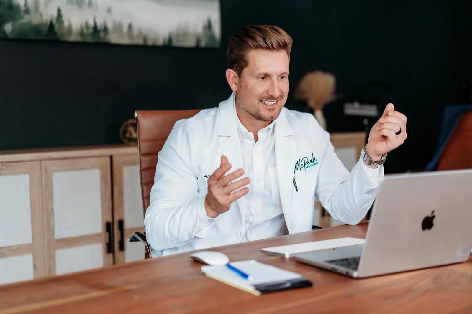 Justin McPeak on a virtual care visit